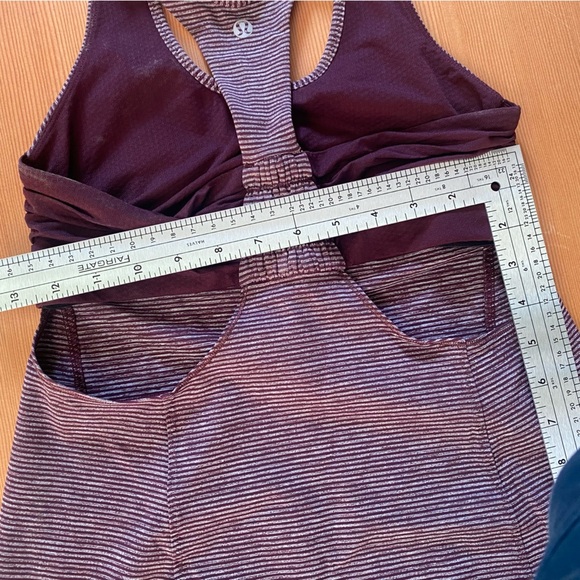 Lululemon top with built in bra burgundy - Picture 3 of 6